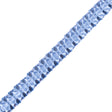 Italian Colonial Blue Box Pleated Trimming - 1"