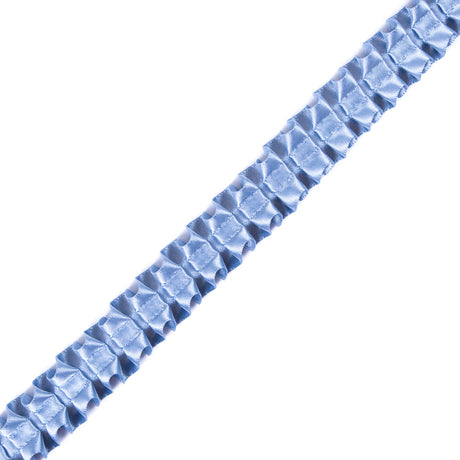Italian Colonial Blue Box Pleated Trimming - 1"