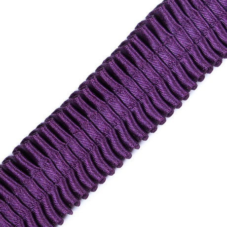 Italian Dark Purple Deep Knife Pleated Trimming - 1"