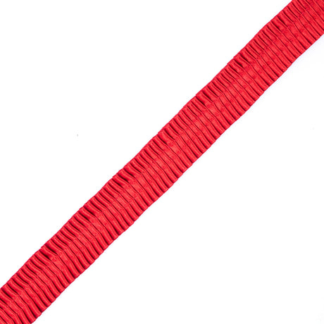 Italian Red Deep Knife Pleated Trimming - 1"