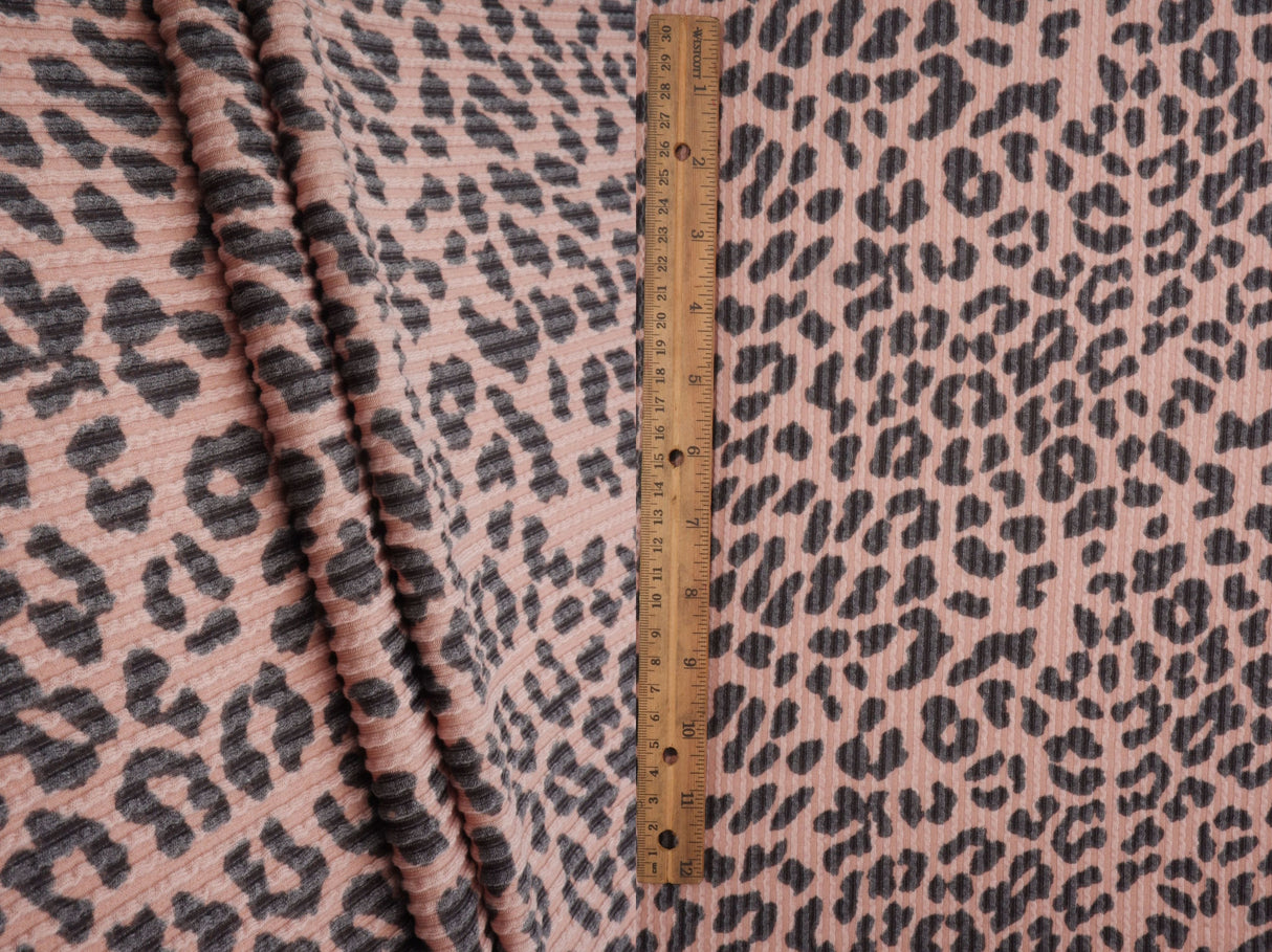Animal Print Jacquard Double Knit Fabric