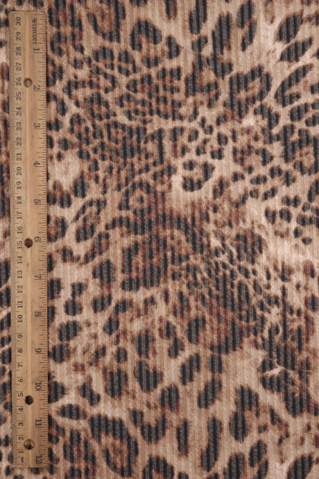 Double Knit Leopard Print Fabric