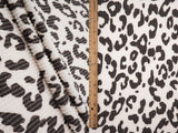 56/57" Wide Double Knit Leopard Print Fabric Soft Polyester Rayon Spandex Blend