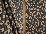 56/57" Wide Double Knit Leopard Print Fabric Soft Polyester Rayon Spandex Blend