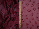 Heart Flocked Mesh Fabric