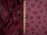 Heart Flocked Mesh Fabric
