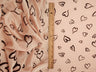 Heart Flocked Mesh Fabric