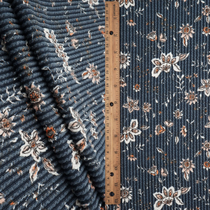 Floral Double Knit Fabric Boho Print