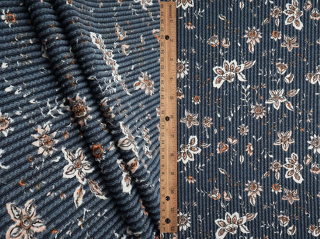 Floral Double Knit Fabric Boho Print