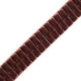 Italian Dark Brown Velvet Knife Pleated Trimming - 0.875"