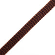 Italian Dark Brown Velvet Knife Pleated Trimming - 0.875"