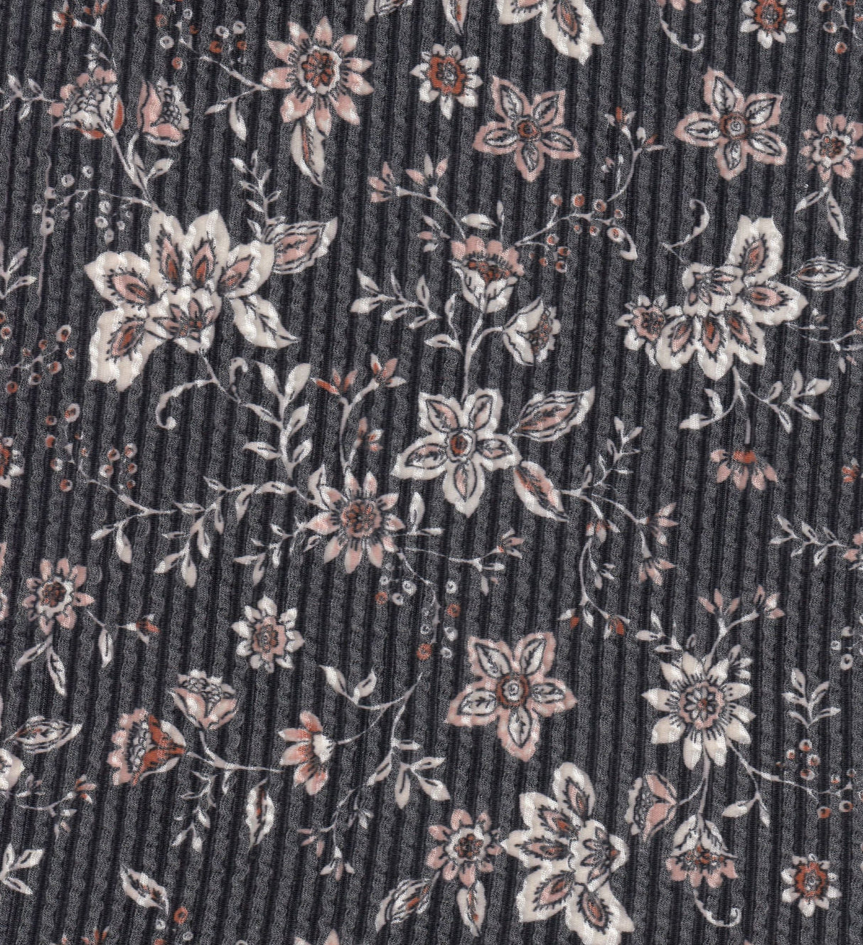 Floral Double Knit Fabric Boho Print