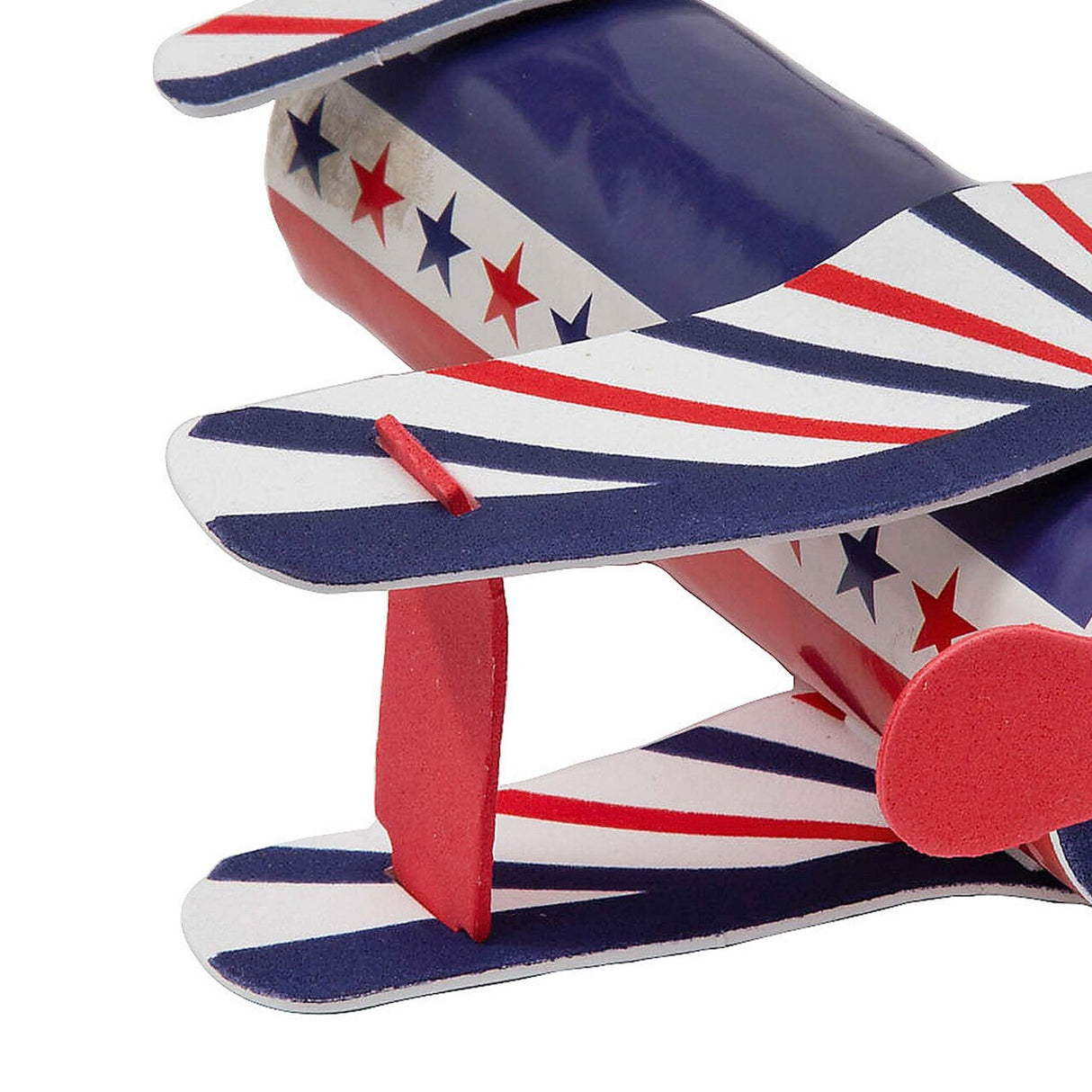 5 3/4" x 3 1/2" Patriotic Airplane Craft Tube Craft Kit Makes 12
