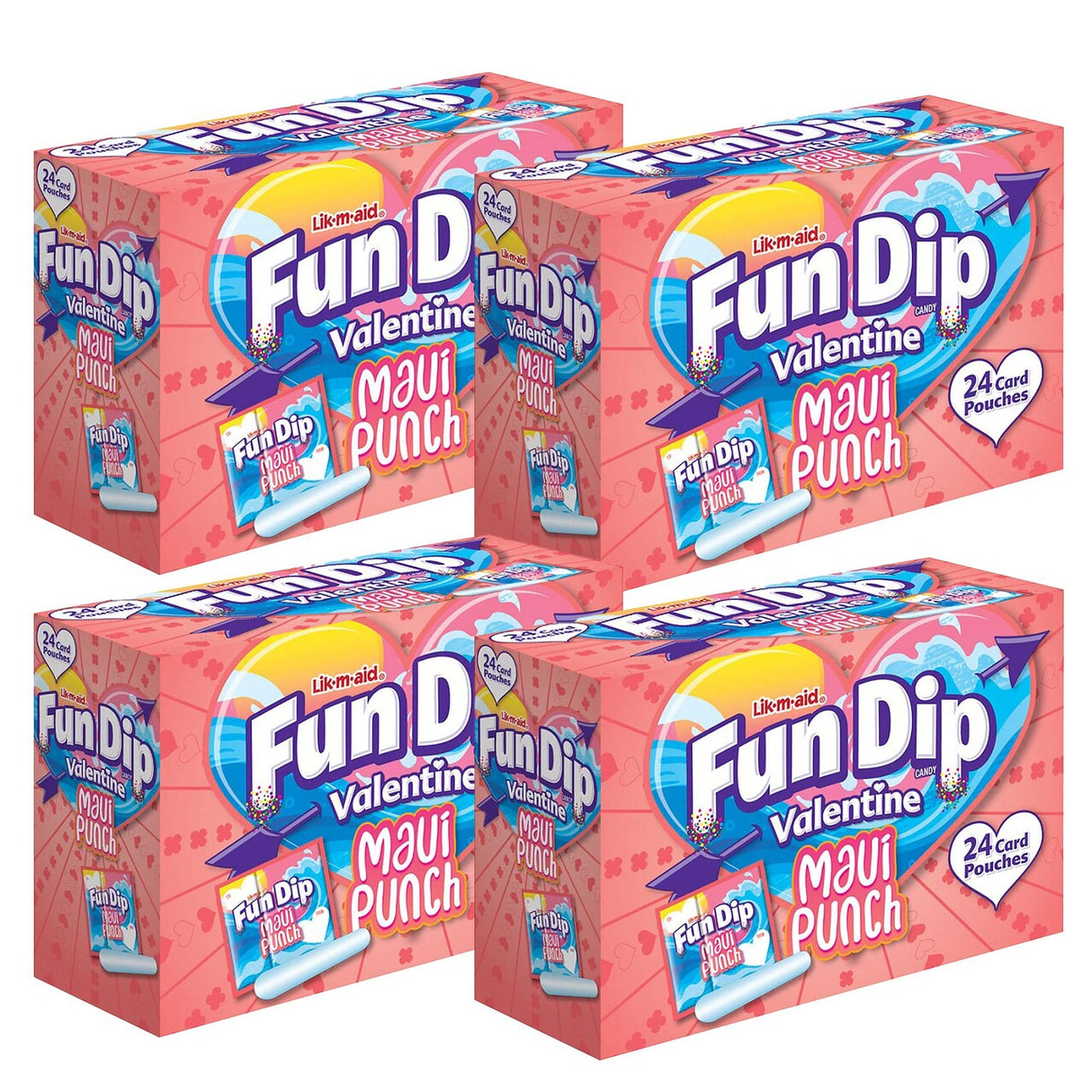 10.32 oz. Fun Dip Maui Punch Valentine Exchanges 24 Pc.