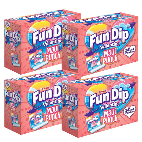 10.32 oz. Fun Dip Maui Punch Valentine Exchanges 24 Pc.
