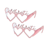 Rose Gold Foil Bridal Party Glasses – Set of 12