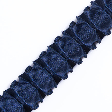 Italian Navy Box Pleated Trimming - 1"
