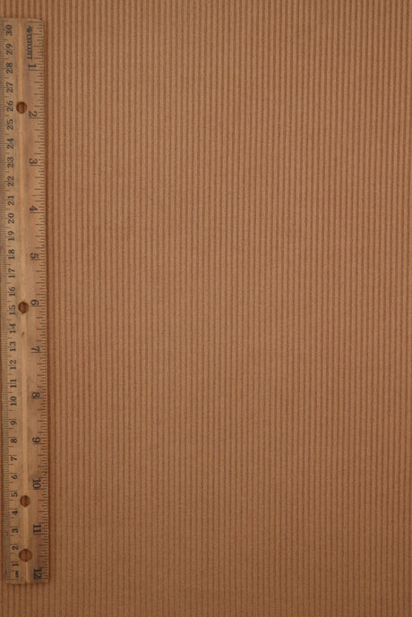 Micro Suede Rib Knit Fabric Brown