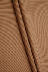 Micro Suede Rib Knit Fabric Brown