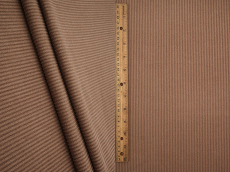 Micro Suede Rib Knit Fabric Brown