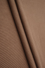 Micro Suede Rib Knit Fabric Brown