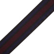 Italian Brown/Red/Purple Striped Stretch Grosgrain Ribbon - 2"