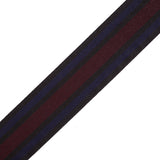 Italian Brown/Red/Purple Striped Stretch Grosgrain Ribbon - 2"