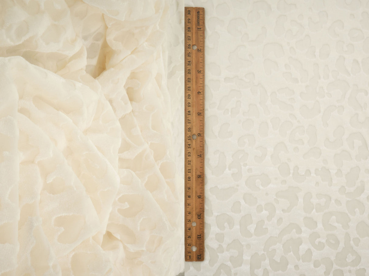 Velvet Burnout Knit Animal Print Fabric