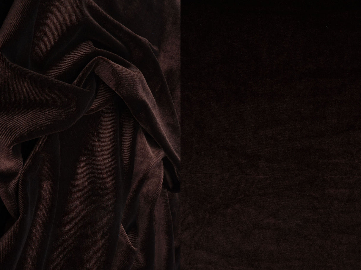 Velvet Stretch Knit Fabric Solid