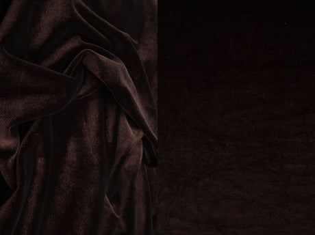 Velvet Stretch Knit Fabric Solid