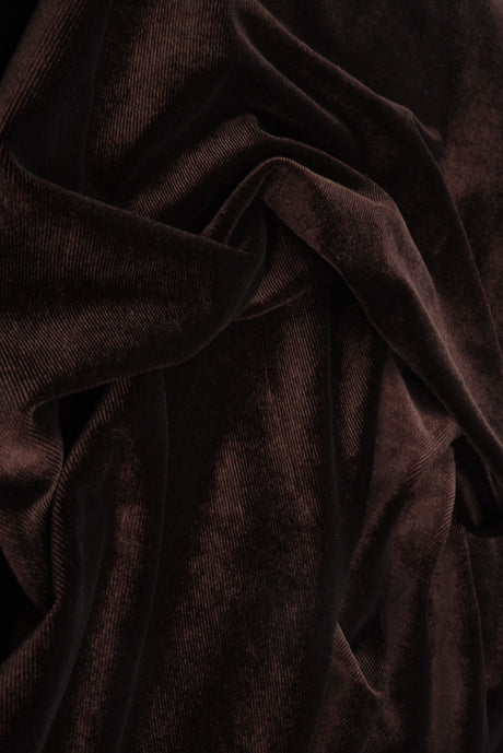 Velvet Stretch Knit Fabric Solid