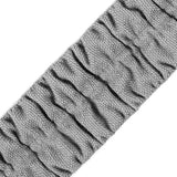 Italian Gray Ruched Stretch Wool Trimming - 1.5"