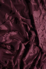 Floral Velvet Burnout Stretch Knit Fabric 55" Wide