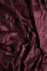 Floral Velvet Burnout Stretch Knit Fabric 55" Wide