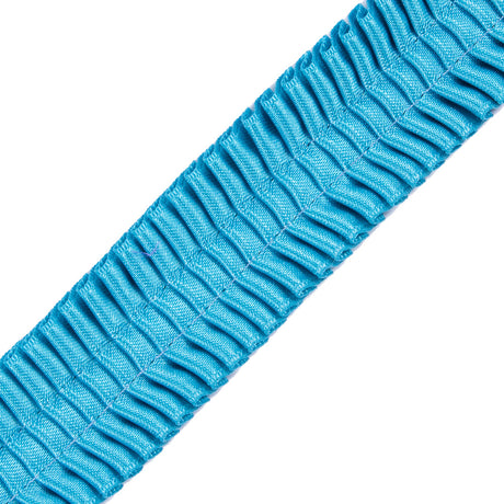 Italian Aqua Deep Knife Pleated Trimming - 1"