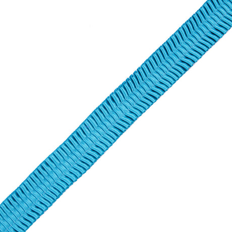 Italian Aqua Deep Knife Pleated Trimming - 1"