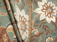 Floral Double Knit Fabric Olive Vintage