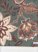 Floral Double Knit Fabric Olive Vintage