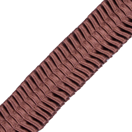 Italian Brown Deep Knife Pleated Trimming - 1"