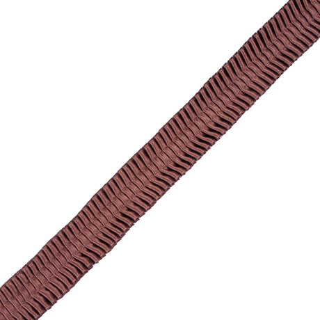 Italian Brown Deep Knife Pleated Trimming - 1"