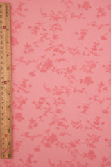 Floral Flocked Mesh Fabric