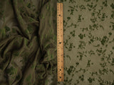 Floral Flocked Mesh Fabric