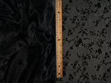 Floral Flocked Mesh Fabric