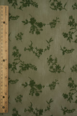 Floral Flocked Mesh Fabric