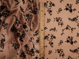 Floral Flocked Mesh Fabric