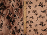 Floral Flocked Mesh Fabric