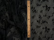 Floral Flocked Mesh Fabric