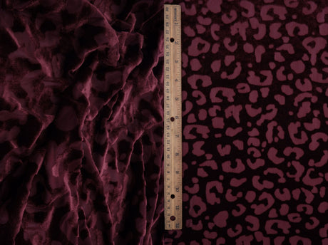 Velvet Burnout Knit Animal Print Fabric