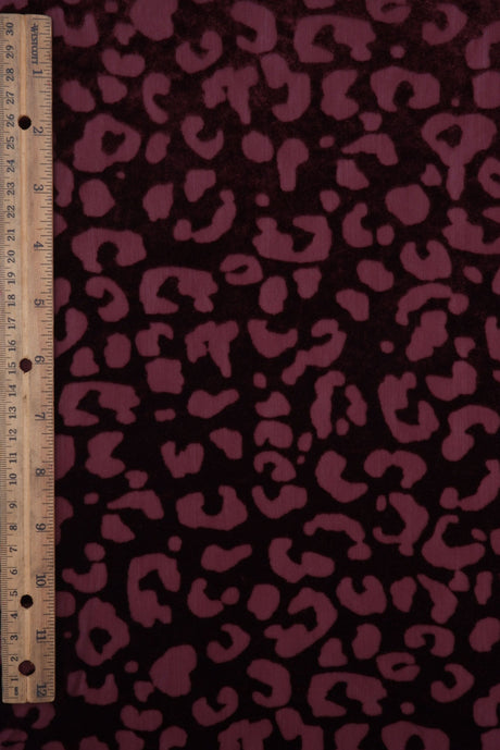 Velvet Burnout Knit Animal Print Fabric