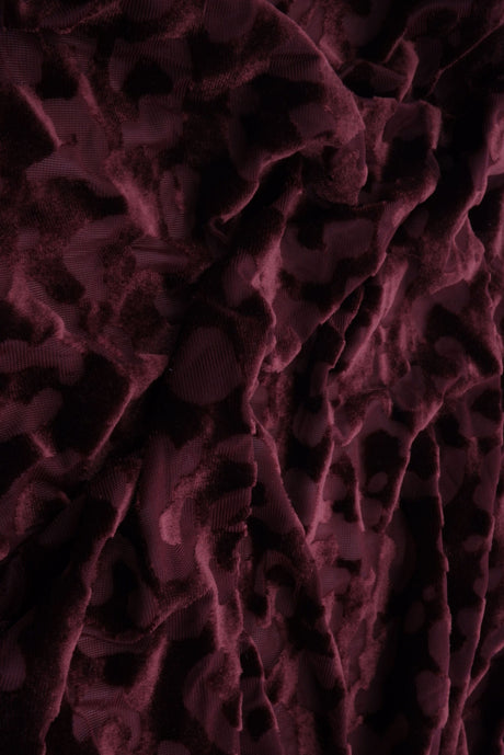 Velvet Burnout Knit Animal Print Fabric